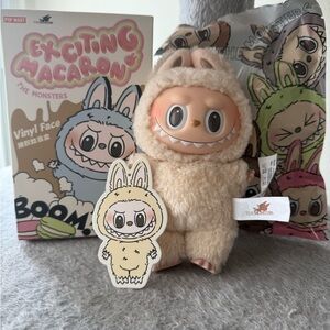 Pop Mart Labubu - (Soymilk) Exciting Macaron Plush Vinyl Pendant